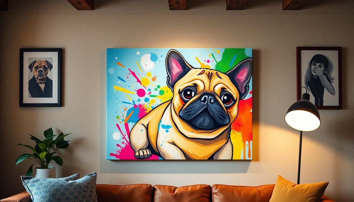 pug painting